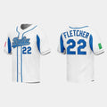 #22 DAVID FLETCHER ITALY BASEBALL 2023 WORLD BASEBALL CLASSIC JERSEYC WHITE Stitches Baseball Jerseys