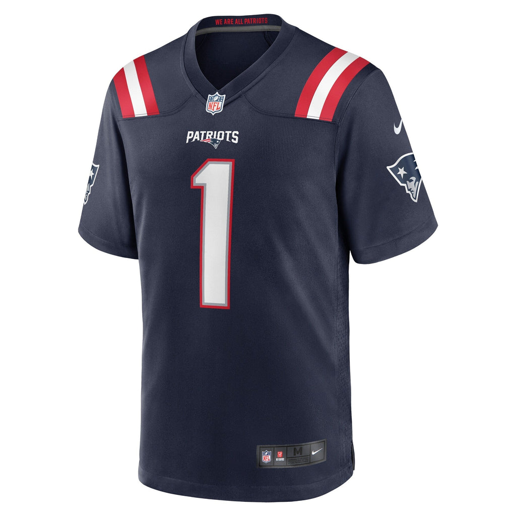 New England Patriots Number 1 Dad Navy Game Jersey