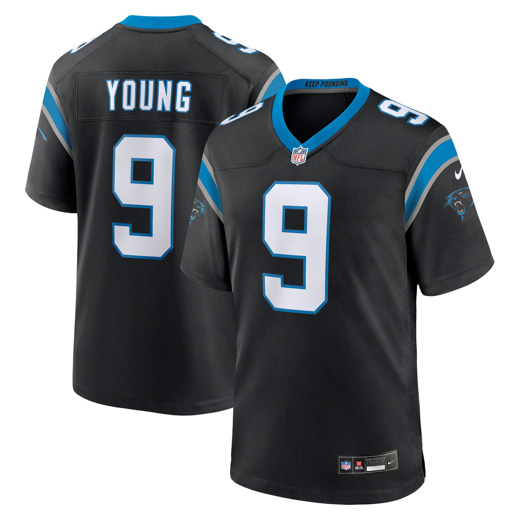 Carolina Panthers Bryce Young Black Team Game Jersey