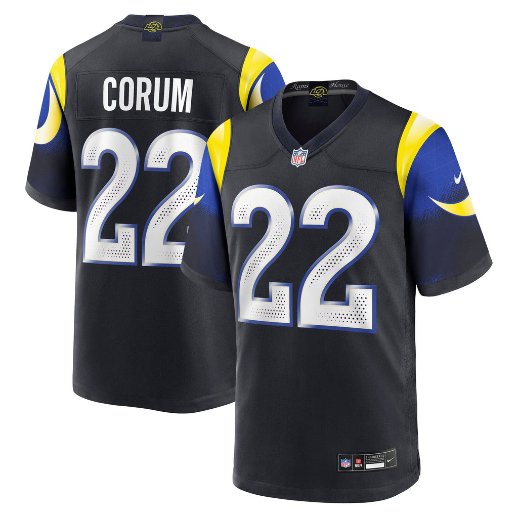 Los Angeles Rams Blake Corum Midnight Blue 2025 Rivalries Collection Game Jersey