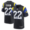Los Angeles Rams Blake Corum Midnight Blue 2025 Rivalries Collection Game Jersey