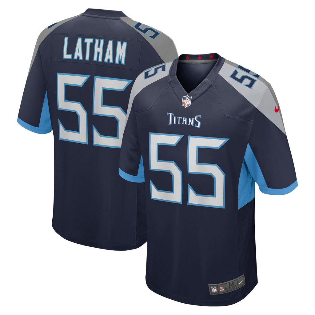 Tennessee Titans JC Latham Navy Player Game Jersey