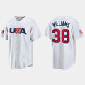 #38 DEVIN WILLIAMS MILWAUKEE BREWERS 2023 WORLD BASEBALL CLASSIC USA REPLICA JERSEYC WHITE Stitches Baseball Jerseys