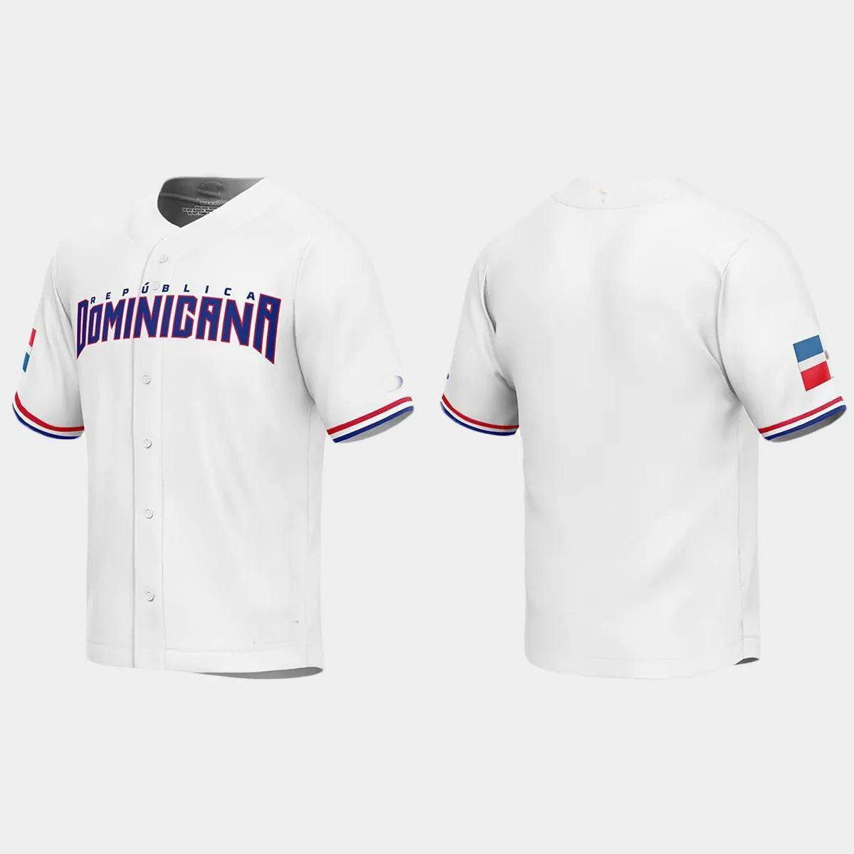 DOMINICAN REPUBLIC BASEBALL 2023 WORLD BASEBALL CLASSIC JERSEYC WHITE Stitches Baseball Jerseys