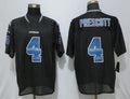 D.Cowboys #4 Dak Prescott Black Strobe Stitched Fashion Jersey American Jerseys