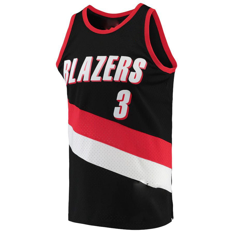 P.Trail Blazers #3 Damon Stoudamire Hardwood Classics Swingman Jersey Black Stitched American Basketball Jersey