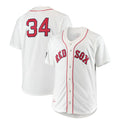 Boston Red Sox #34 David Ortiz Big & Tall Home Authentic Player Jersey - White Baseball Jerseys