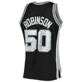 S.Antonio Spurs #50 David Robinson 1996-97 Hardwood Classics  75th Anniversary Diamond Swingman Jersey Black Stitched American Basketball Jersey