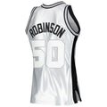 S.Antonio Spurs #50 David Robinson 1998-99 Hardwood Classics 75th Anniversary Swingman Jersey Platinum Stitched American Basketball Jersey