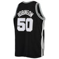 S.Antonio Spurs #50 David Robinson Big & Tall Hardwood Classics Jersey Black Stitched American Basketball Jersey