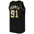 C.Bulls #91 Dennis Rodman Team Big & Tall Hardwood Classics 1997-98 Swingman Jersey Black Stitched American Basketball Jersey