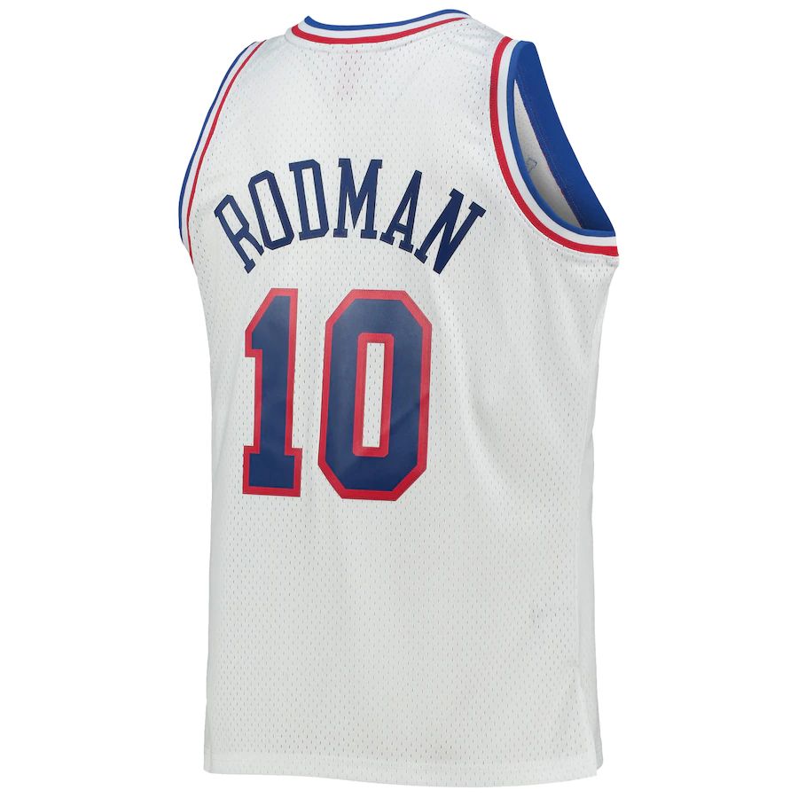 E.Conference #10 Dennis Rodman Hardwood Classics 1992 All-Star Game Swingman Jersey White Stitched American Basketball Jersey