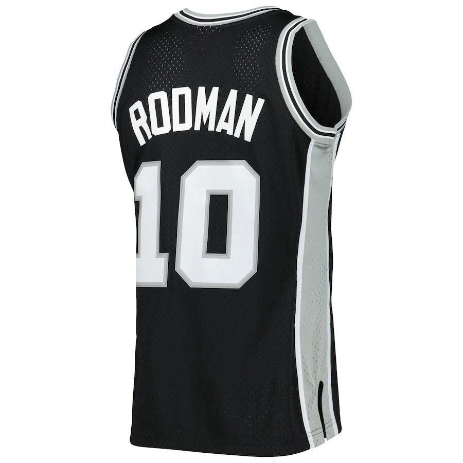 S.Antonio Spurs #10 Dennis Rodman 1993-94 Hardwood Classics Swingman Jersey Black Stitched American Basketball Jersey