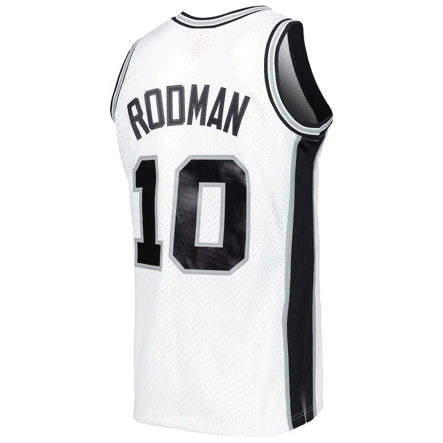 S.Antonio Spurs #10 Dennis Rodman 1993-94 Hardwood Classics Swingman Jersey White  Stitched American Basketball Jersey