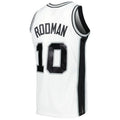 S.Antonio Spurs #10 Dennis Rodman 1993-94 Hardwood Classics Swingman Jersey White  Stitched American Basketball Jersey