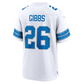 D.Lions #26 Jahmyr Gibbs Game Jersey - White American Football Jerseys