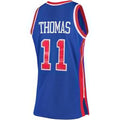 D.Pistons #11 Isiah Thomas 1988-89 Hardwood Classics Swingman Jersey - Blue American Basketball Jersey