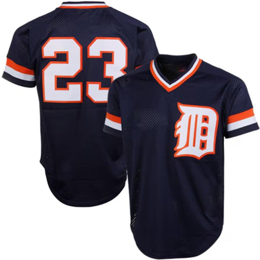 Detroit Tigers #23 Kirk Gibson Navy 1984 Authentic Cooperstown Collection Mesh Batting Practice Jersey Baseball Jerseys