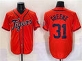 Detroit Tigers #31 Riley Greene Orange With Patch Cool Base Stitched Baseball Jersey