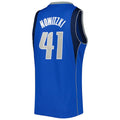 D.Mavericks #41 Dirk Nowitzki 2010-11 Hardwood Classics Swingman Jersey Blue Stitched American Basketball Jersey