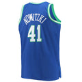 D.Mavericks #41 Dirk Nowitzki Big & Tall 1998-99 Hardwood Classics Swingman Jersey Blue Stitched American Basketball Jersey