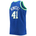 D.Mavericks #41 Dirk Nowitzki Big & Tall 1998-99 75th Anniversary Diamond Swingman Jersey Royal Stitched American Basketball Jersey