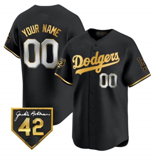 Custom Los Angeles Dodgers 2024 Jackie Robinson Patch Vapor Premier Limited All Stitched Baseball Jersey