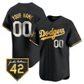 Custom Los Angeles Dodgers 2024 Jackie Robinson Patch Vapor Premier Limited All Stitched Baseball Jersey