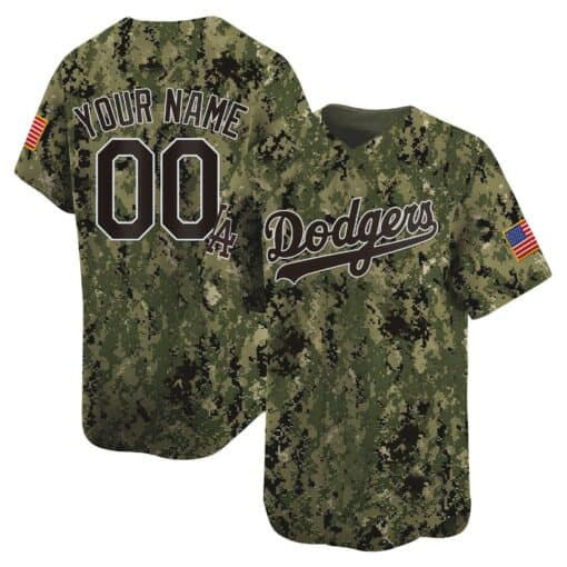 Custom Los Angeles Dodgers USMC Alternate Vapor Premier Limited All Stitched Baseball Jersey