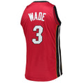 M.Heat #3 Dwyane Wade 2005-06 Hardwood Classics Authentic Jersey Red Stitched American Basketball Jersey