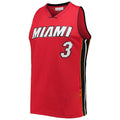 M.Heat #3 Dwyane Wade Big & Tall Hardwood Classics 2005-06 Swingman Jersey Red Stitched American Basketball Jersey