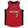 M.Heat #3 Dwyane Wade Infant 2005-06 Hardwood Classics Player Jersey Red Stitched American Basketball Jersey