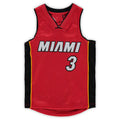 M.Heat #3 Dwyane Wade Preschool 2005-06 Hardwood Classics Player Jersey  Red Stitched American Basketball Jersey