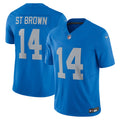 Detroit Lions Amon-Ra St. Brown Blue Vapor F.U.S.E. Alternate Limited Jersey