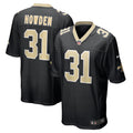 New Orleans Saints Jordan Howden Black Team Game Jersey