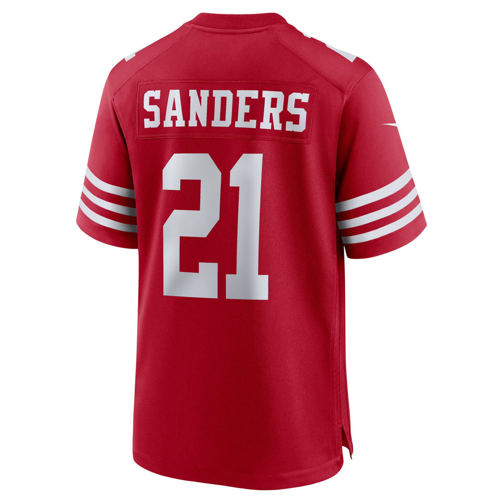 San Francisco 49ers Deion Sanders Scarlet Team Retired Player Game Jersey