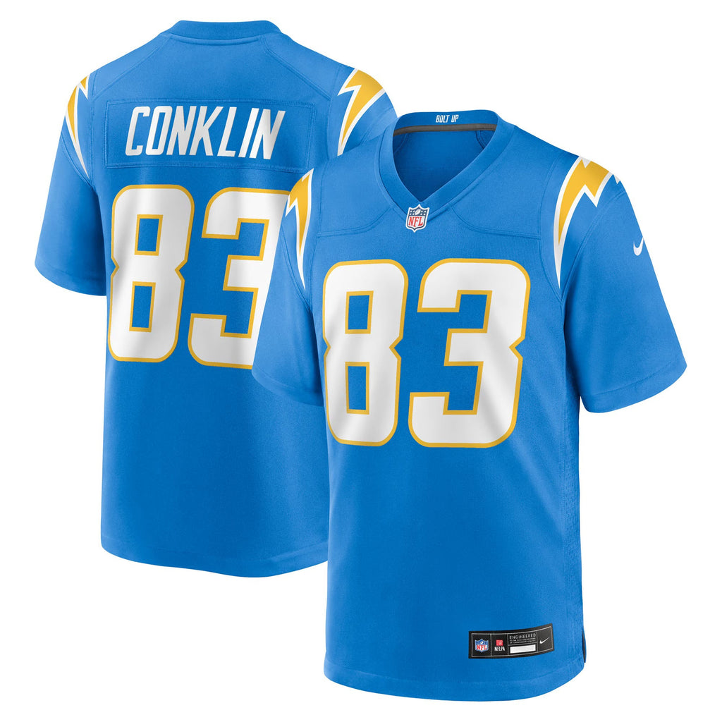 Los Angeles Chargers Tyler Conklin Powder Blue Team Game Jersey