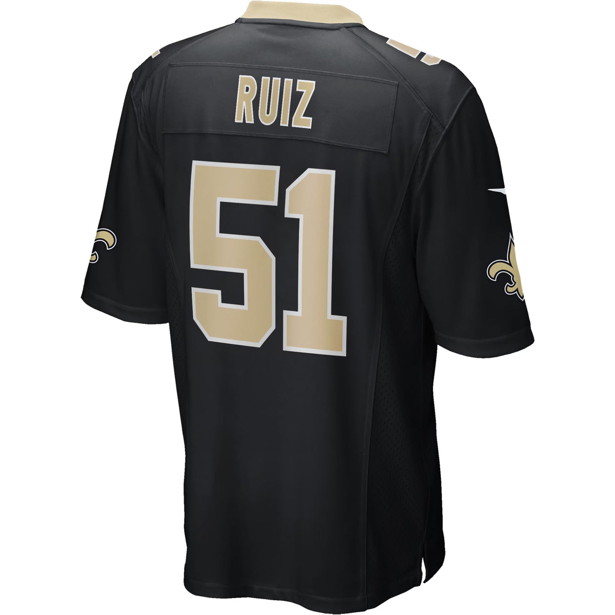 New Orleans Saints Cesar Ruiz Black Player Game Jersey