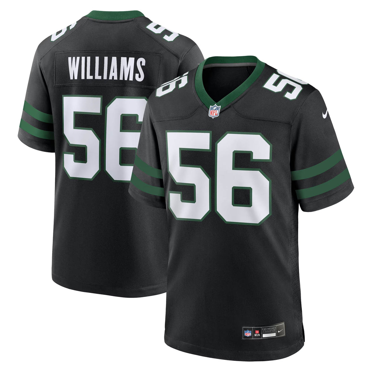 New York Jets Quincy Williams Legacy Black Alternate Game Jersey