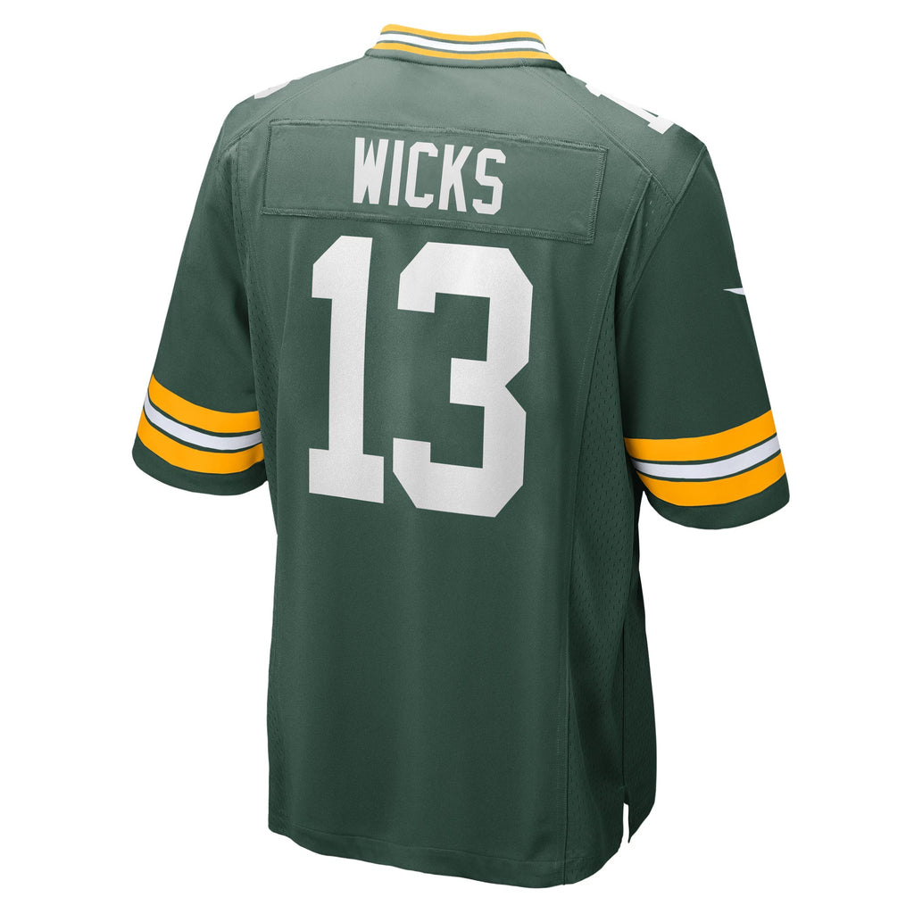 Green Bay Packers Dontayvion Wicks Green Game Jersey