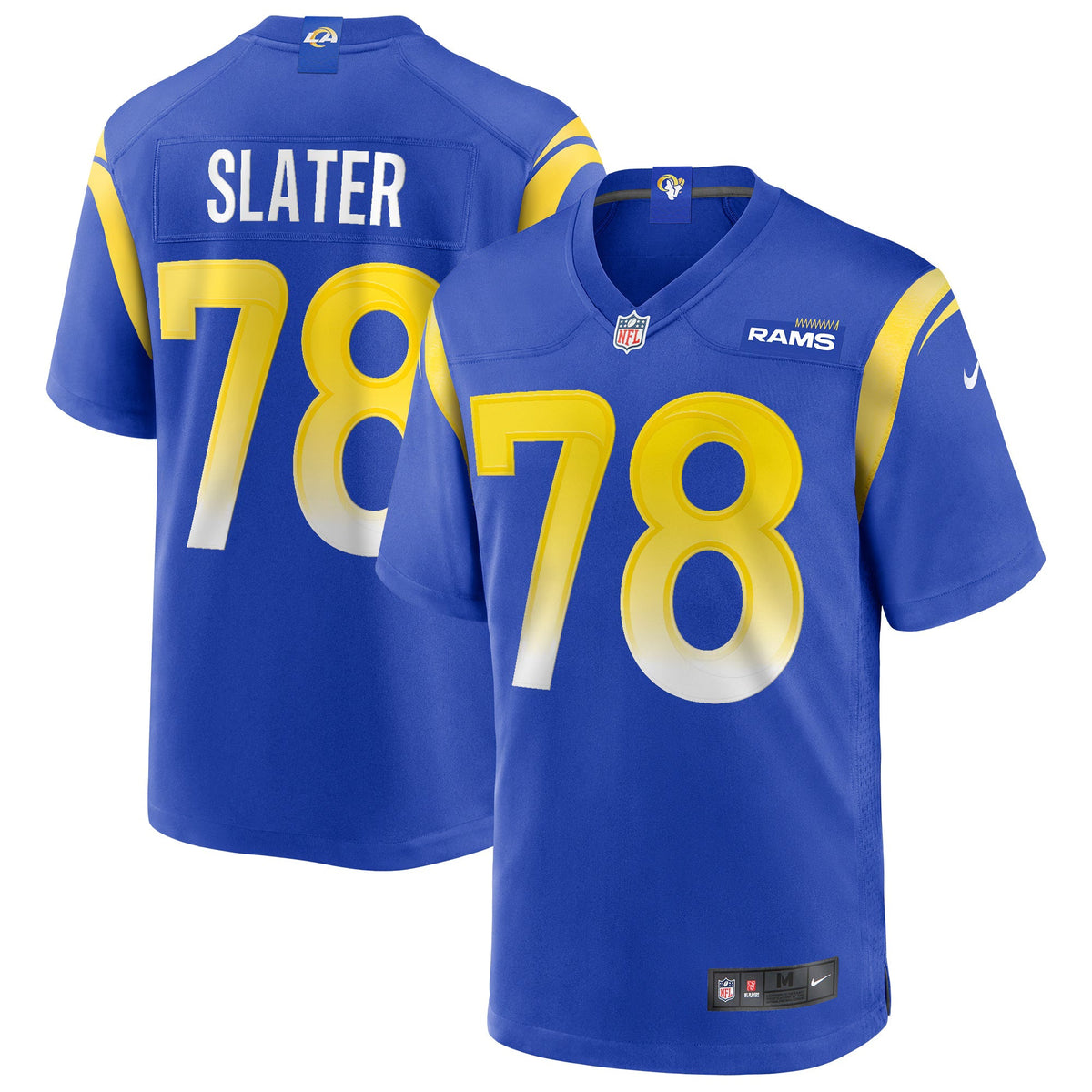 Los Angeles Rams Jackie Slater Royal Game Retired Player Jersey