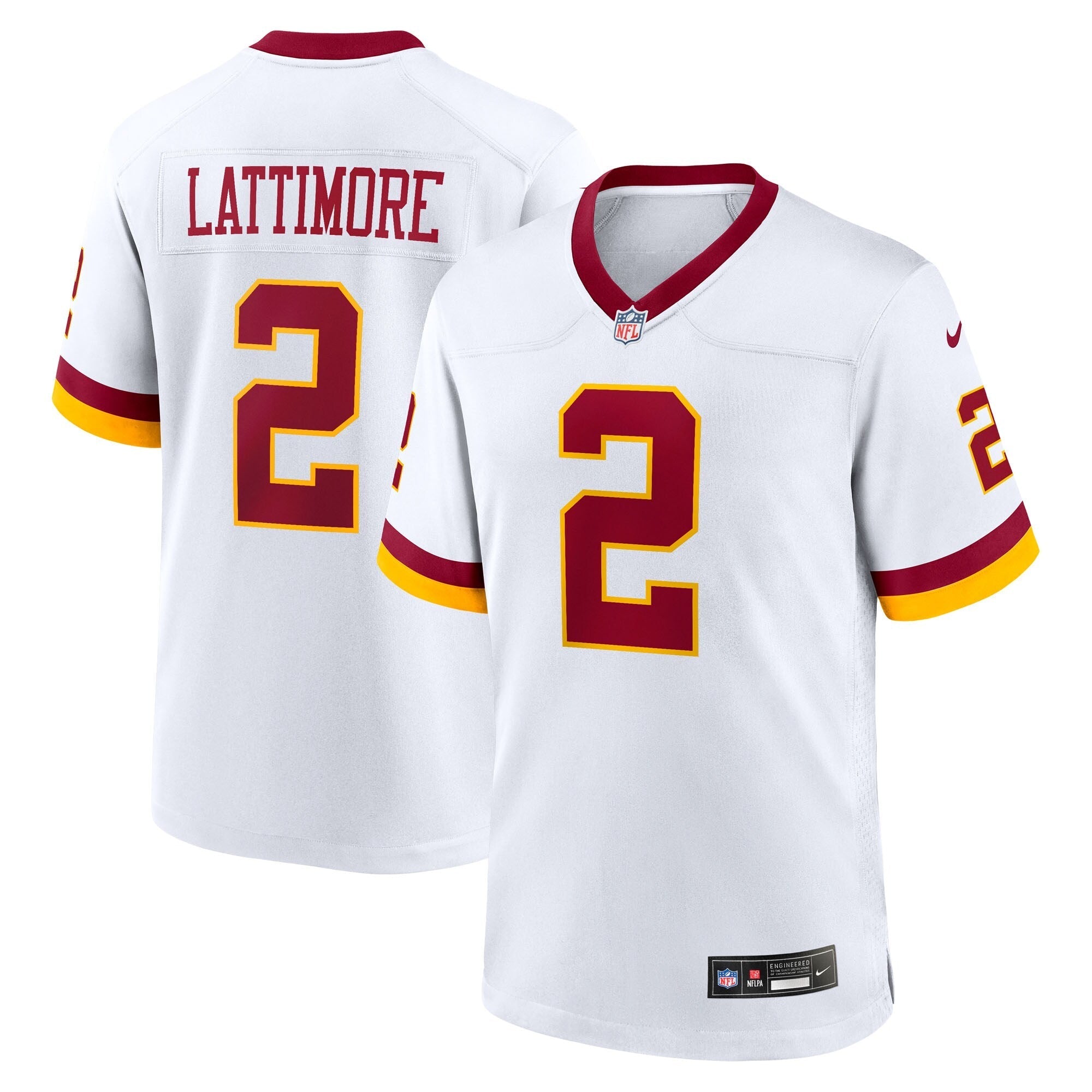 Washington Commanders Marshon Lattimore White Game Super Bowl Era Jersey
