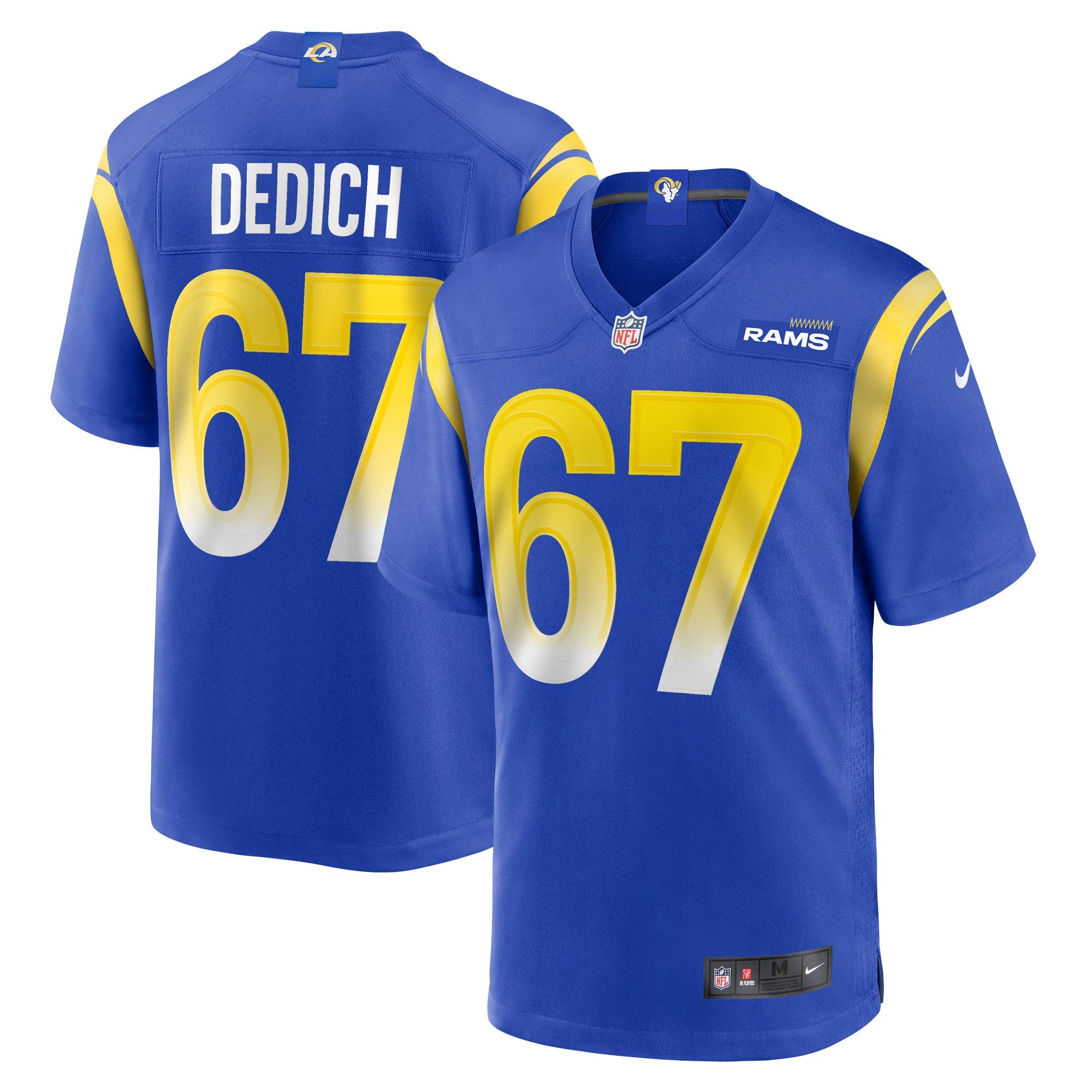 Los Angeles Rams Justin Dedich Royal Game Jersey