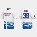 #39 EDWIN DIAZ PUERTO RICO BASEBALL 2023 WORLD BASEBALL CLASSIC JERSEYC WHITE Stitches Baseball Jerseys
