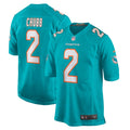 Miami Dolphins Bradley Chubb Aqua Game Player Jersey