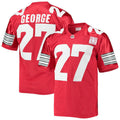 O.State Buckeyes #27 Eddie George 1995 Authentic Throwback Scarlet Football Jersey Stitched American College Jerseys