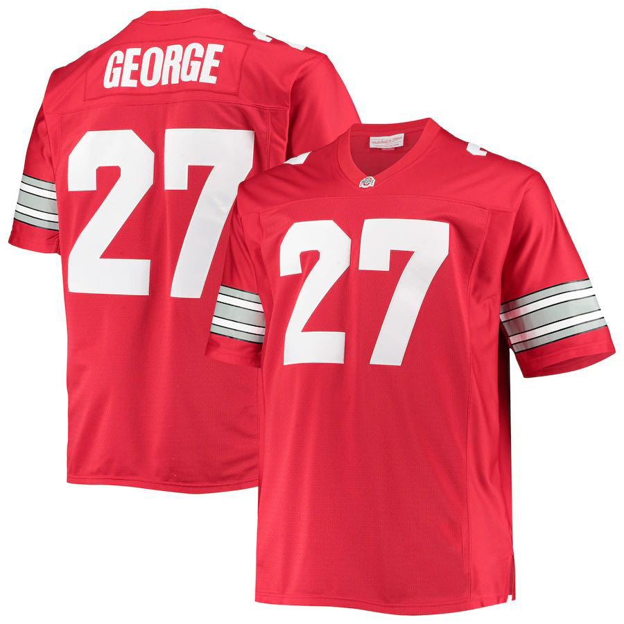 O.State Buckeyes #27 Eddie George Big & Tall Legacy Alumni Jersey Scarlet Football Jersey Stitched American College Jerseys