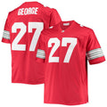 O.State Buckeyes #27 Eddie George Big & Tall Legacy Alumni Jersey Scarlet Football Jersey Stitched American College Jerseys