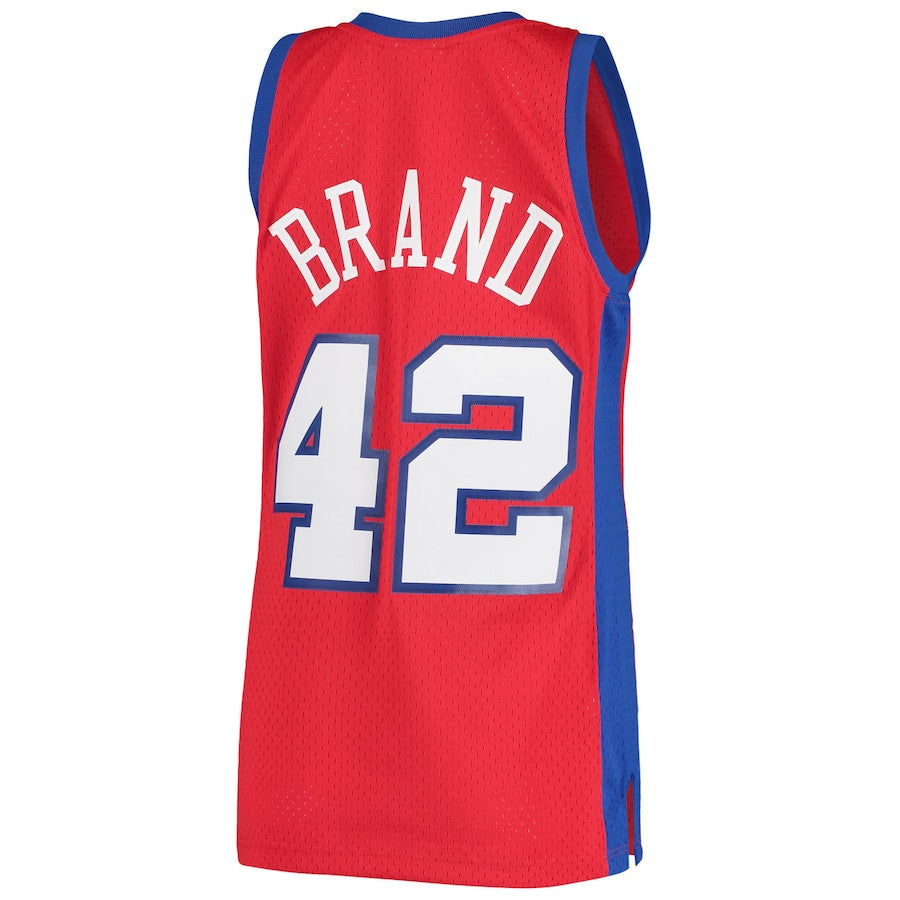 LA.Clippers #42 Elton Brand 2000-01 Hardwood Classics Swingman Jersey Statement Edition Red Stitched American Basketball Jersey