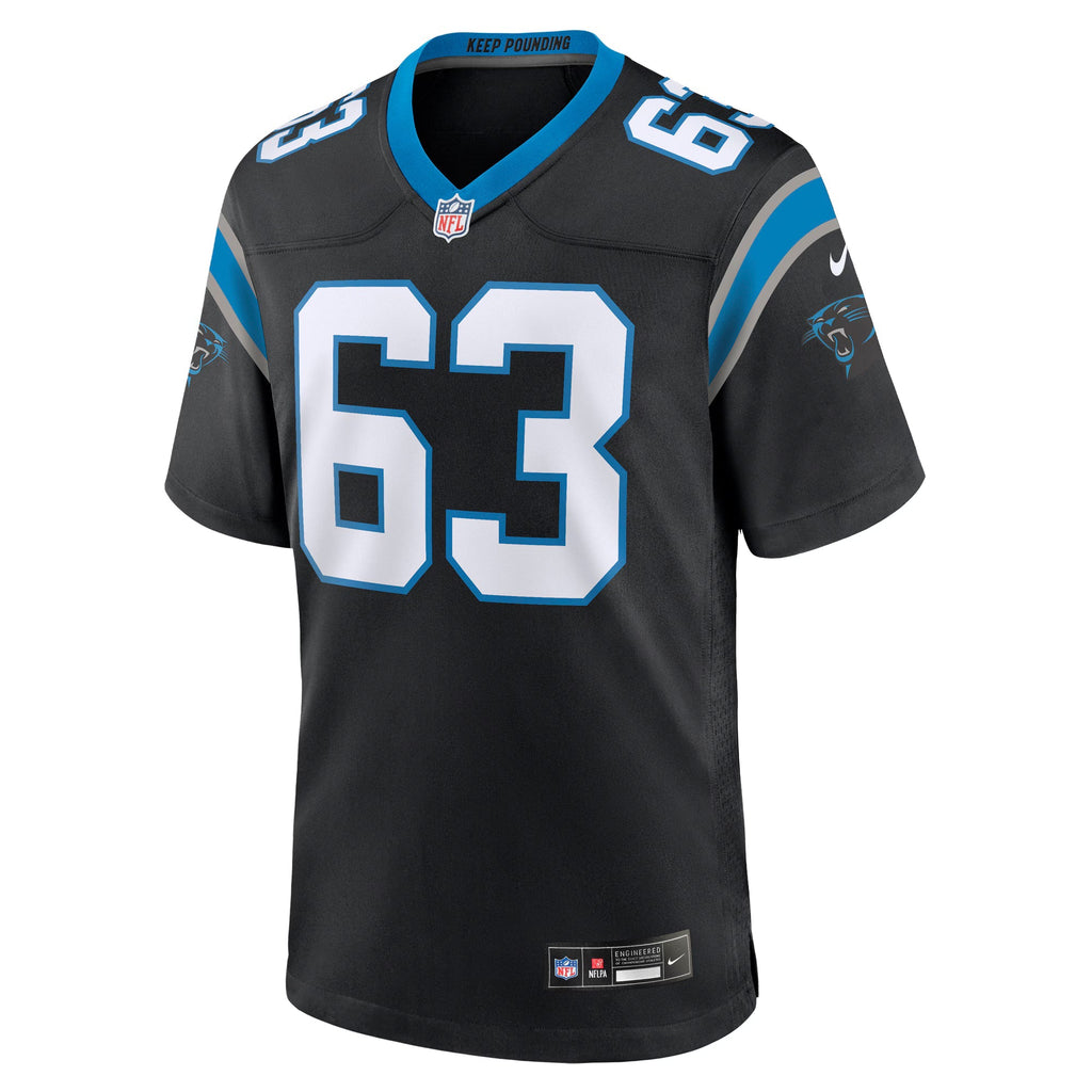 Carolina Panthers Austin Corbett Black Team Game Jersey